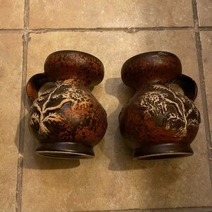 Ceramic Candle Vase, Mini, 5 X3 Inches, Home Decor, Modern Decor,set Of 2